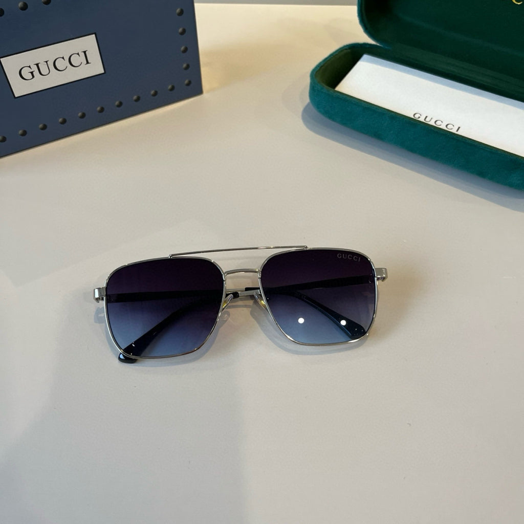 Gucci Metal Aviator Silver Lens Sunglasses for Men & Women - detail image 10