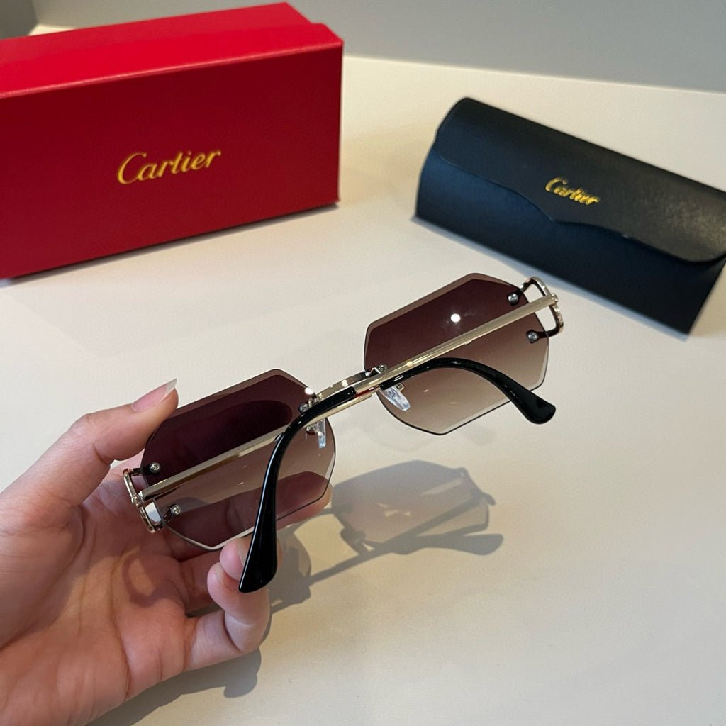 Cartier Lightweight Metal Rimless Red Lens Sunglasses for Men & Women - 432208 - detail image 4
