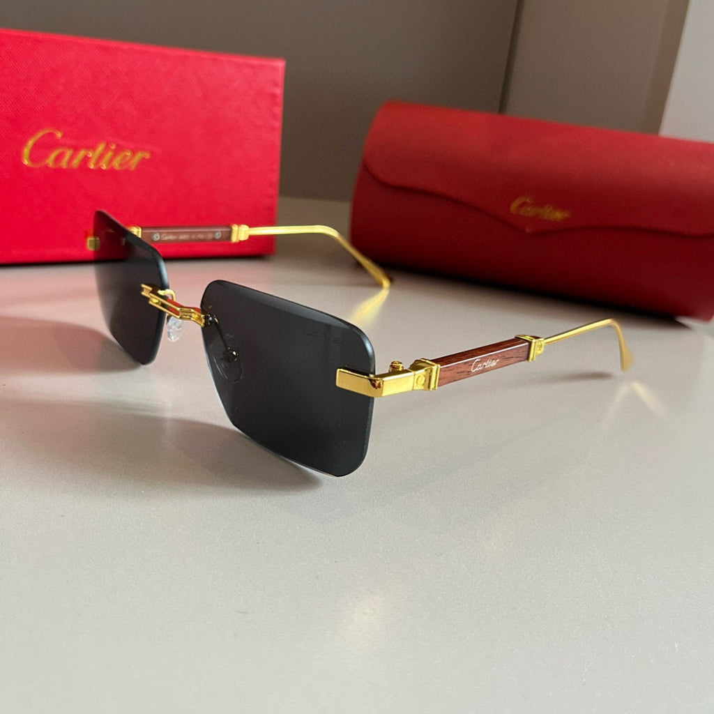 Cartier Lightweight Metal Rimless Silver Lens Sunglasses for Men & Wo - 432363 - detail image 3