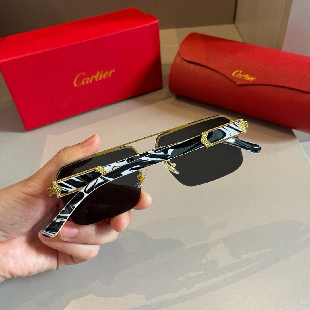 Cartier Lightweight Metal Rimless Gold Lens Sunglasses for Men & Wome - 432209 - detail image 7