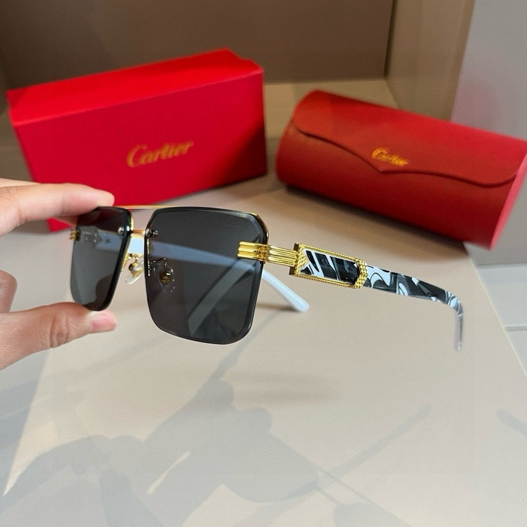 Cartier Lightweight Metal Rimless Gold Lens Sunglasses for Men & Wome - 432209 - detail image 5