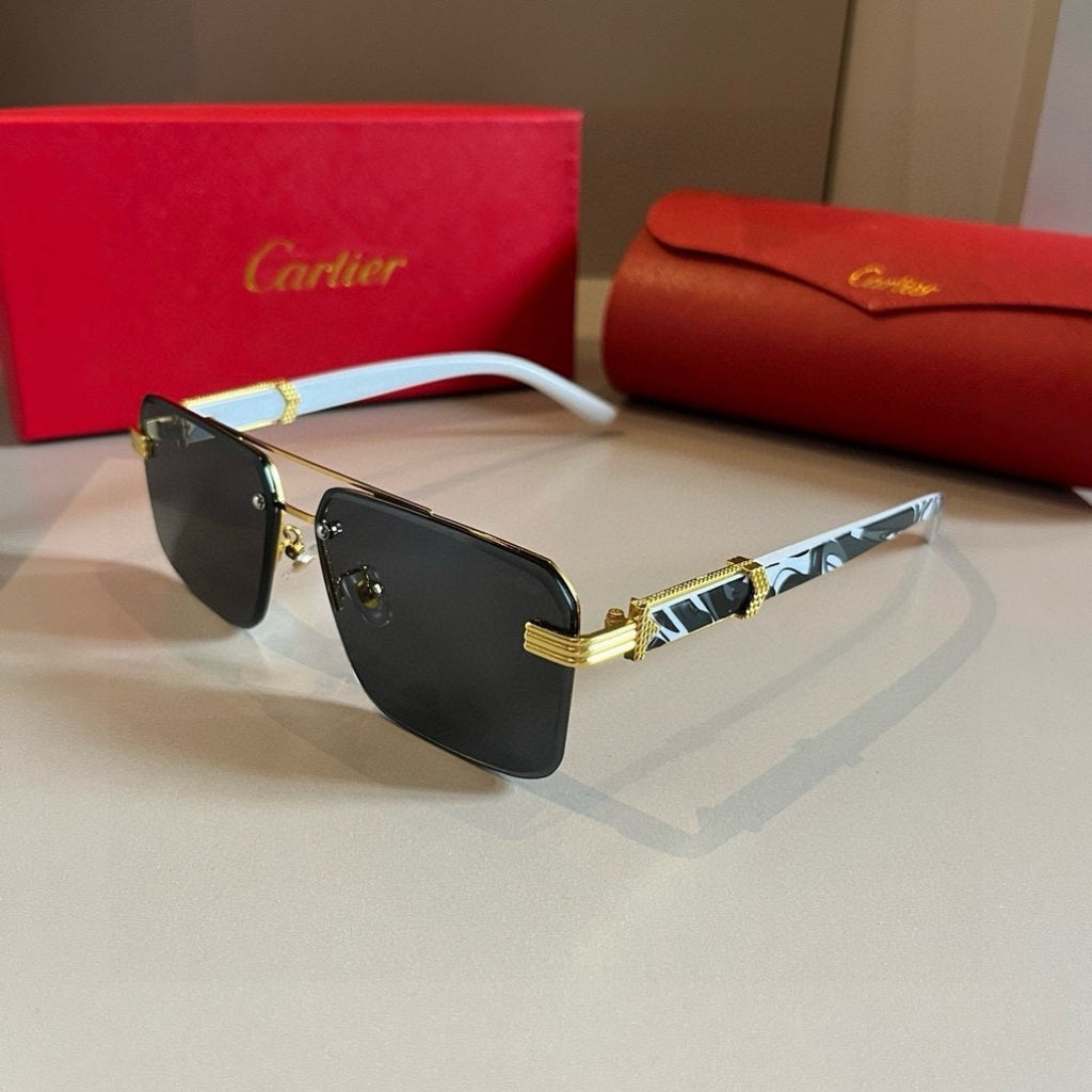 Cartier Lightweight Metal Rimless Gold Lens Sunglasses for Men & Wome - 432209 - detail image 4