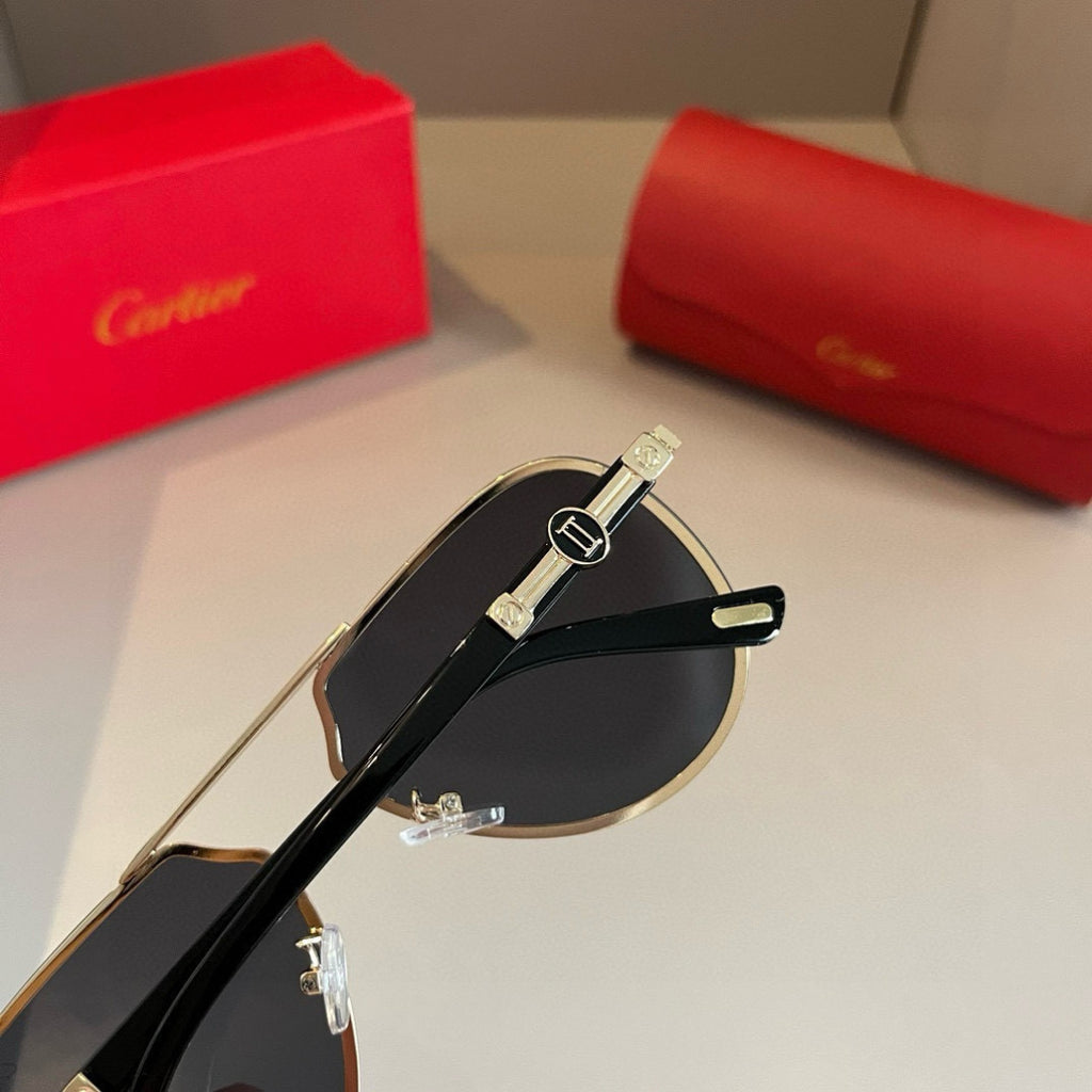 Cartier Metal Fashion Gold Lens Sunglasses for Men & Women - 465768 - detail image 5