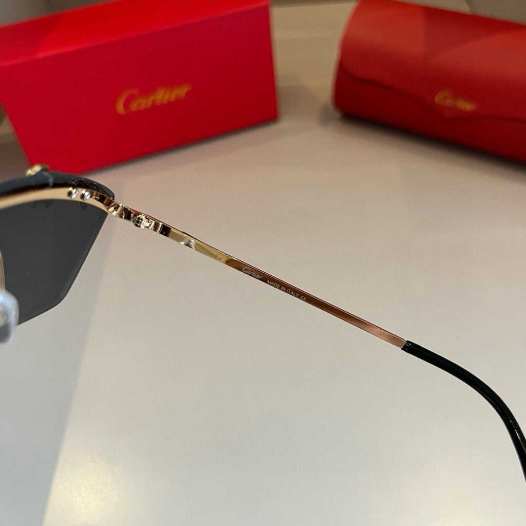 Cartier Lightweight Metal Rimless Gold Lens Sunglasses for Men & Wome - 432362 - detail image 8