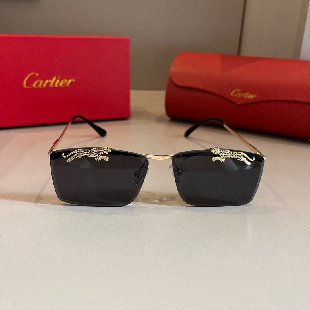 Cartier Lightweight Metal Rimless Gold Lens Sunglasses for Men & Wome - 465770 - detail image 2