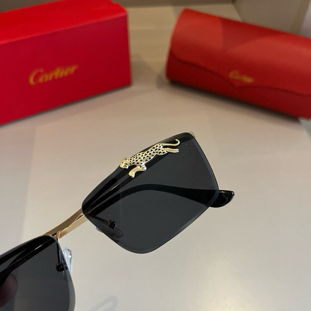 Cartier Lightweight Metal Rimless Gold Lens Sunglasses for Men & Wome - 432362 - detail image 6