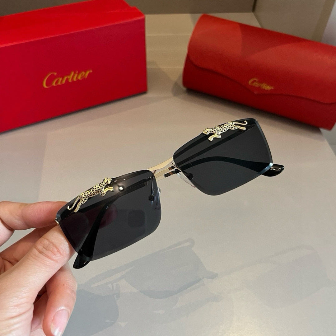 Cartier Lightweight Metal Rimless Gold Lens Sunglasses for Men & Wome - 465770 - detail image 5