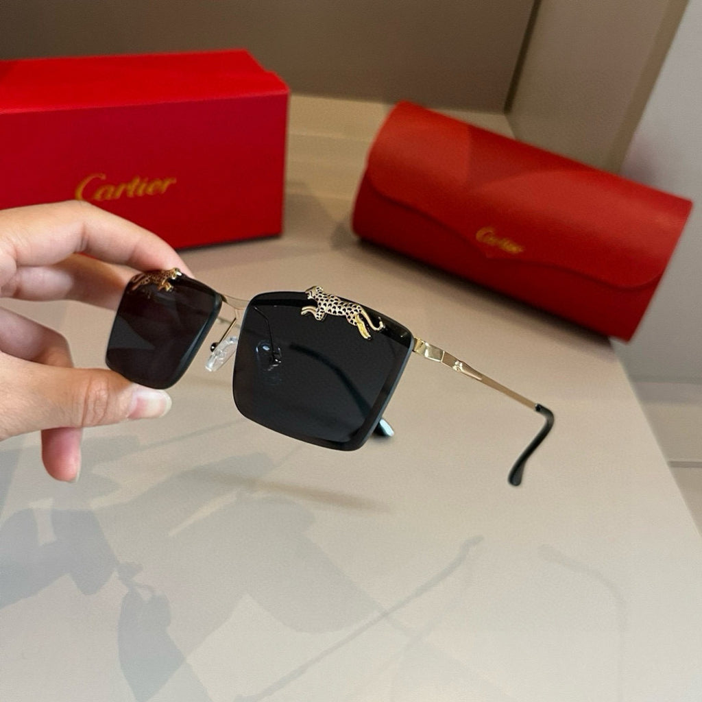 Cartier Lightweight Metal Rimless Gold Lens Sunglasses for Men & Wome - 465770 - detail image 3