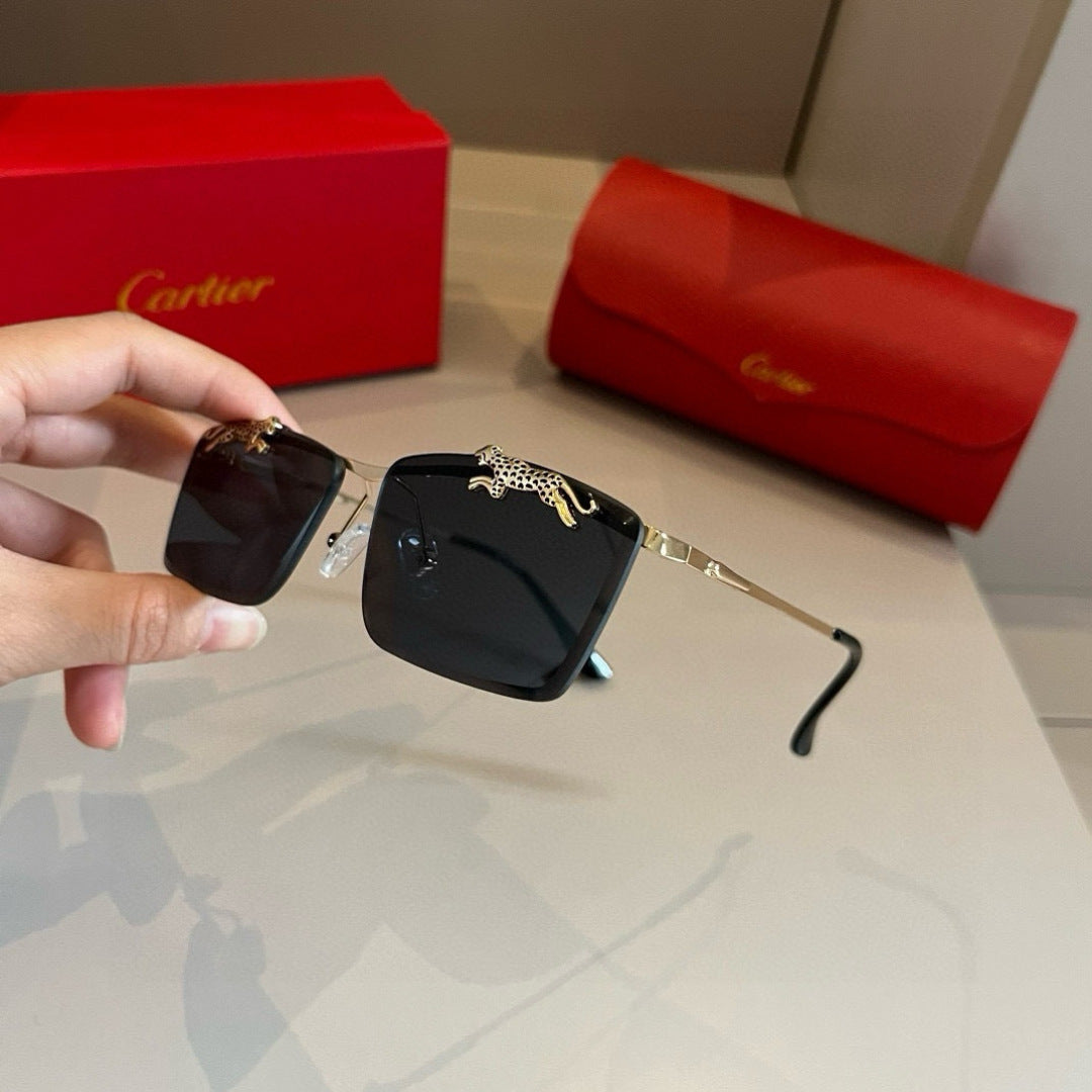 Cartier Lightweight Metal Rimless Gold Lens Sunglasses for Men & Wome - 465770 - detail image 3