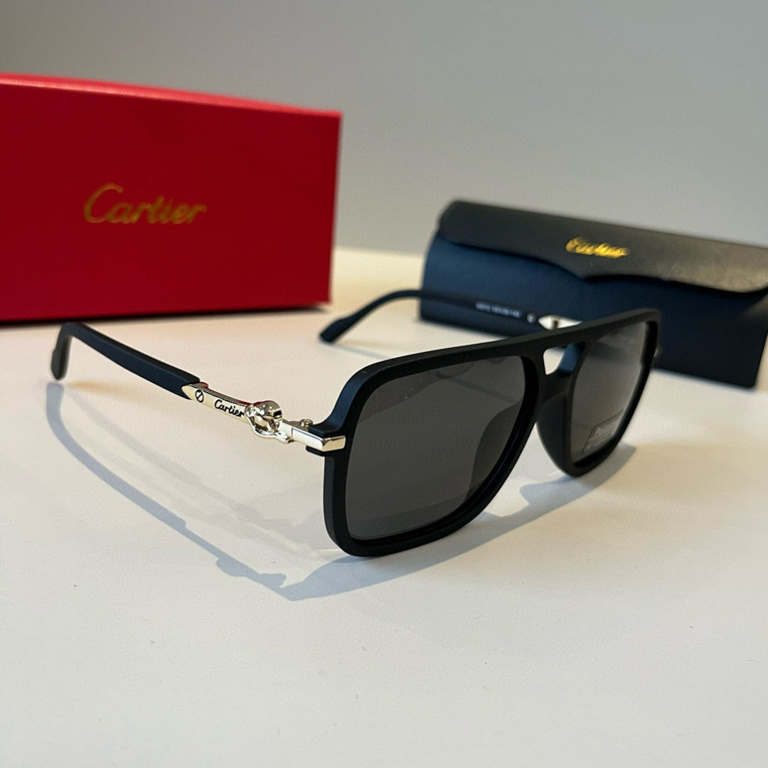 Cartier Fashion Black Lens Sunglasses for Men & Women
