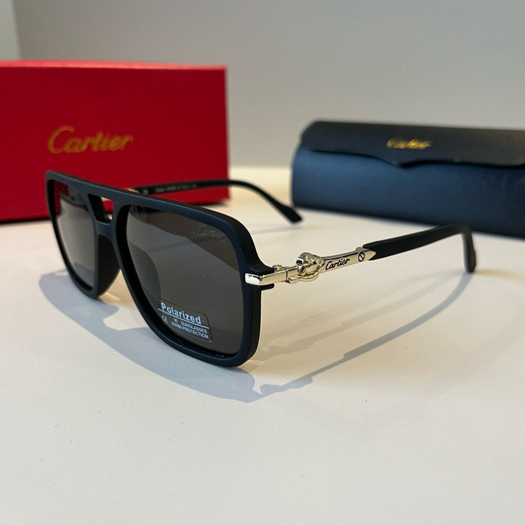 Cartier Fashion Black Lens Sunglasses for Men & Women - detail image 3