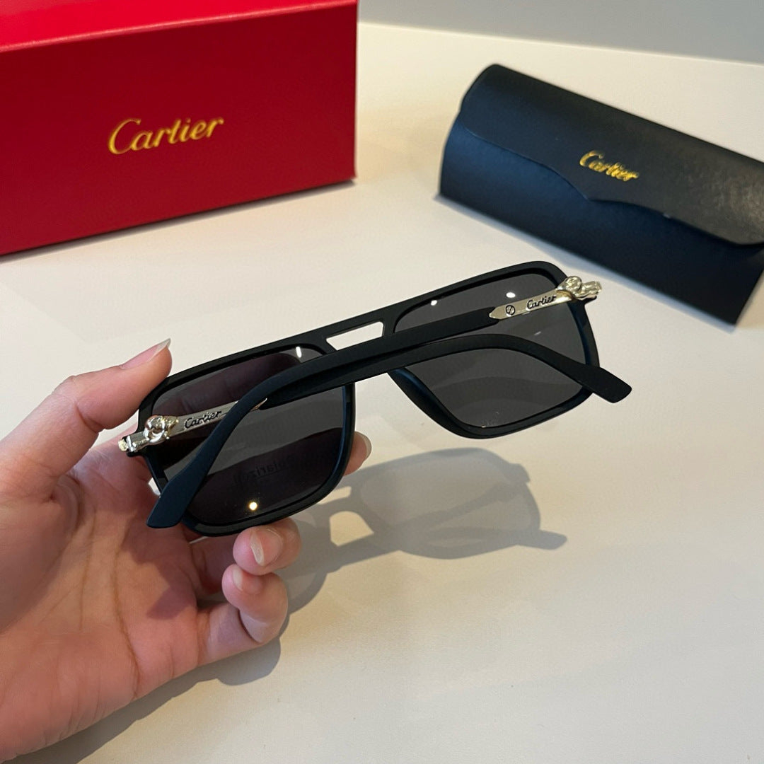 Cartier Fashion Black Lens Sunglasses for Men & Women - detail image 9
