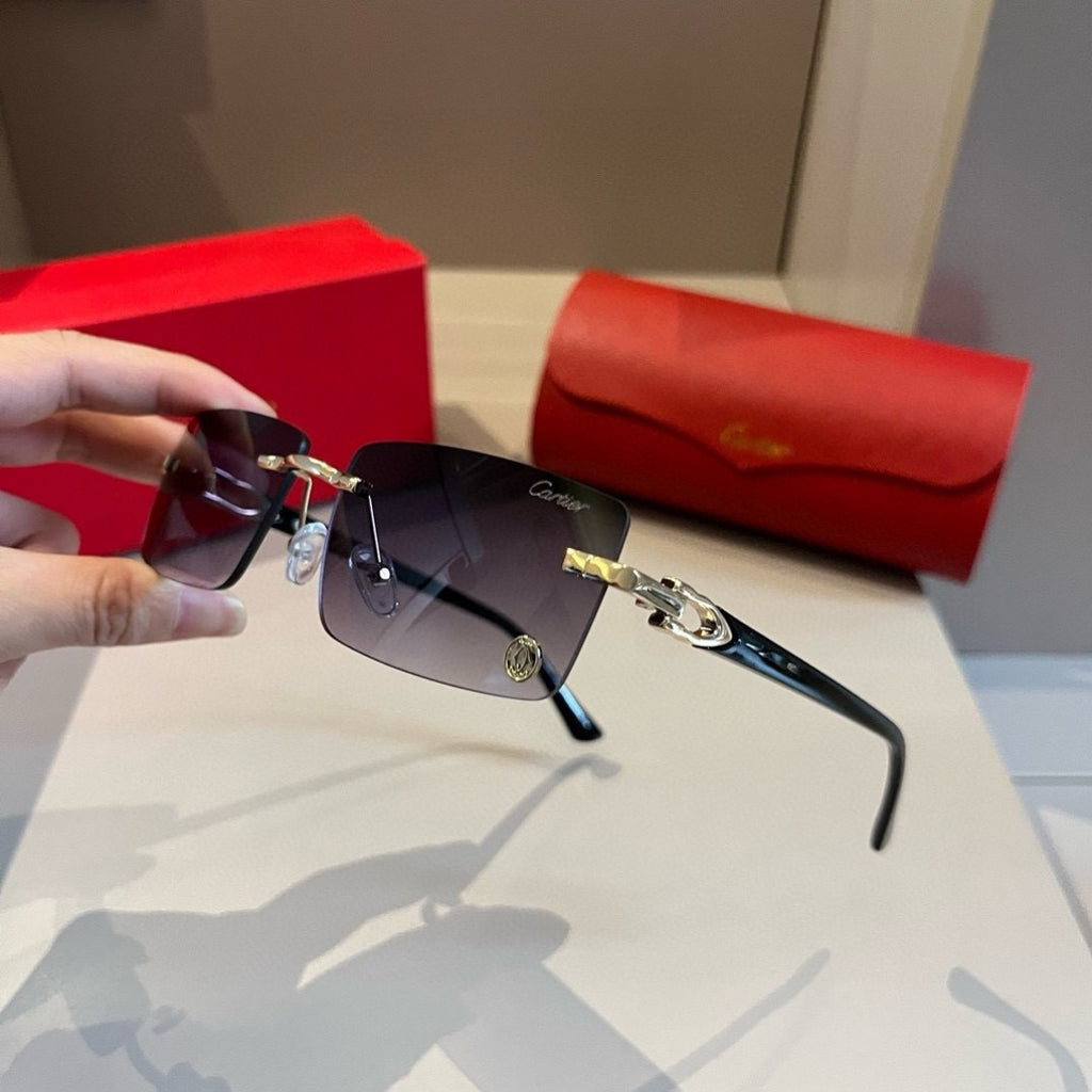 Cartier Lightweight Metal Rimless Silver Lens Sunglasses for Men & Wo - 465771 - detail image 4