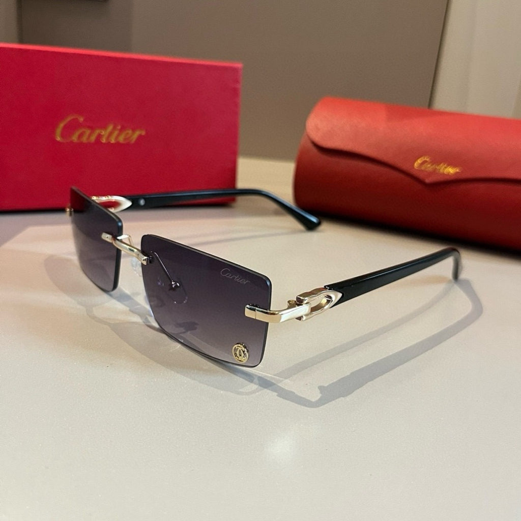 Cartier Lightweight Metal Rimless Silver Lens Sunglasses for Men & Wo - 432296 - detail image 3
