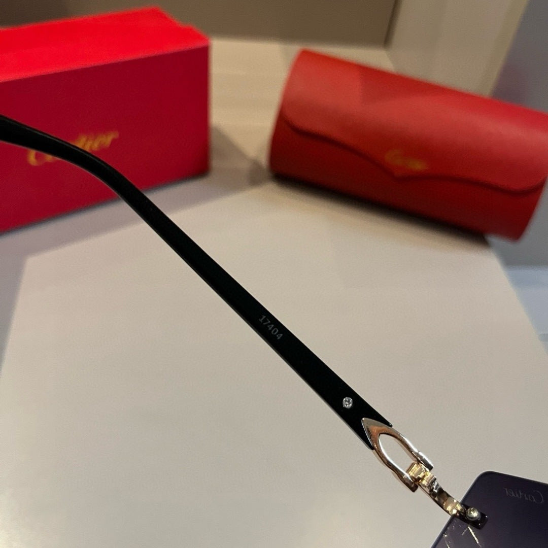 Cartier Lightweight Metal Rimless Silver Lens Sunglasses for Men & Wo - 432296 - detail image 8