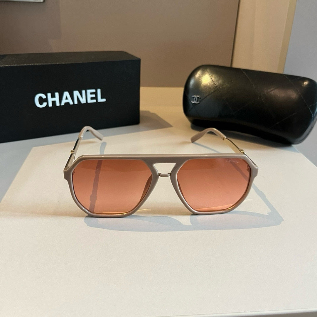 Chanel Oversized Gold Lens Sunglasses for Men & Women - 431601
