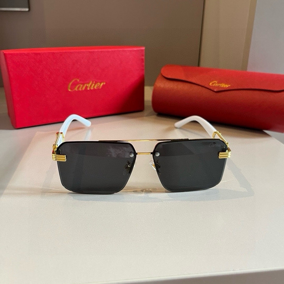 Cartier Lightweight Metal Rimless Gold Lens Sunglasses for Men & Wome - 449509 - detail image 2