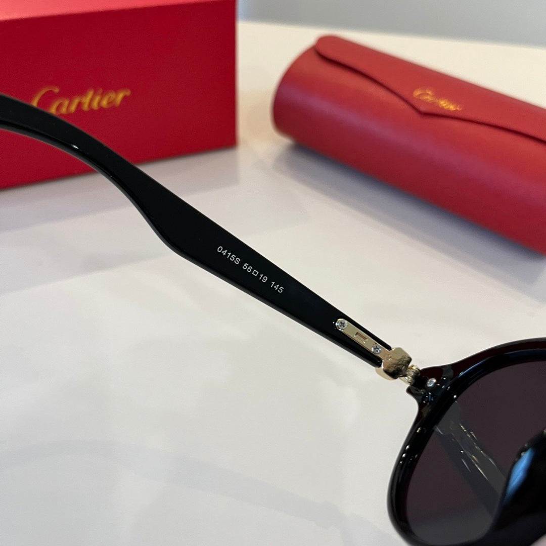 Cartier Lightweight Metal Rimless Black Lens Sunglasses for Men & Wom - 415871 - detail image 8