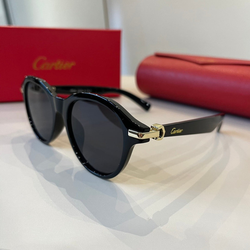 Cartier Lightweight Metal Rimless Black Lens Sunglasses for Men & Wom - 449510 - detail image 3
