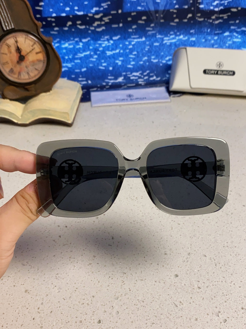 Burberry Square Black Lens Sunglasses for Women - 487423 - detail image 4