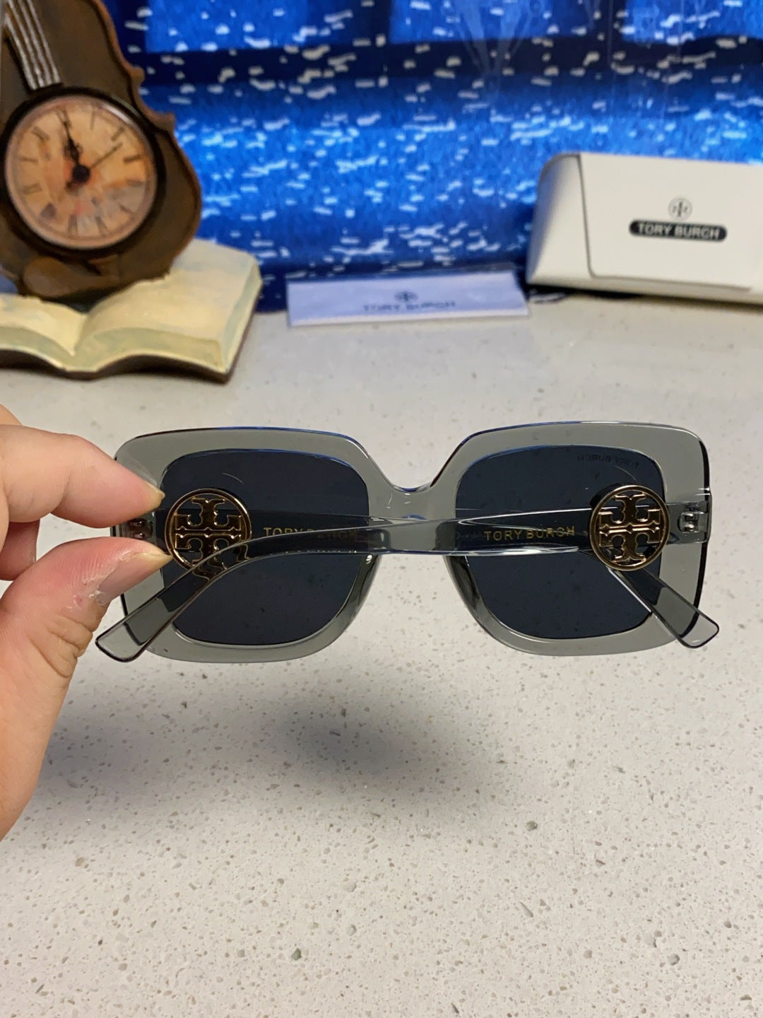 Burberry Square Black Lens Sunglasses for Women - 432506 - detail image 5