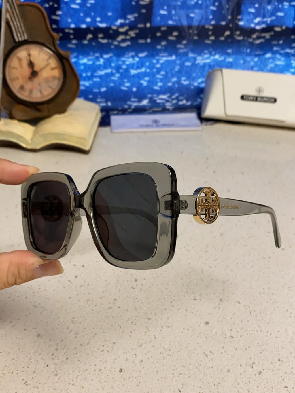 Burberry Square Black Lens Sunglasses for Women - 432506 - detail image 6