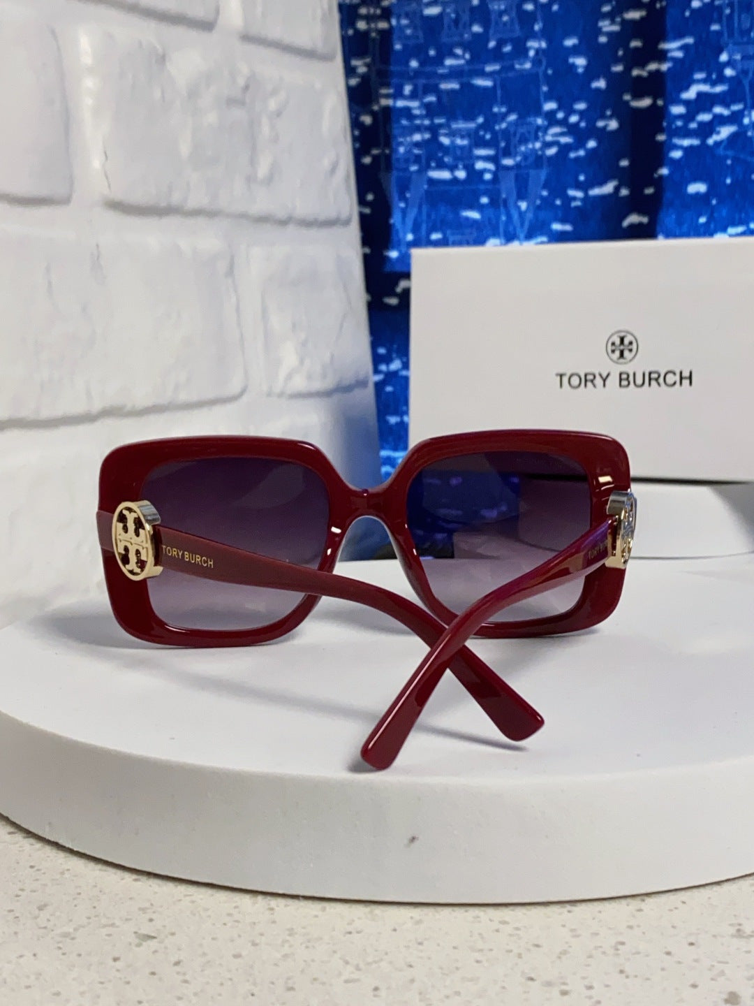 Burberry Square Red Lens Sunglasses for Women - detail image 3