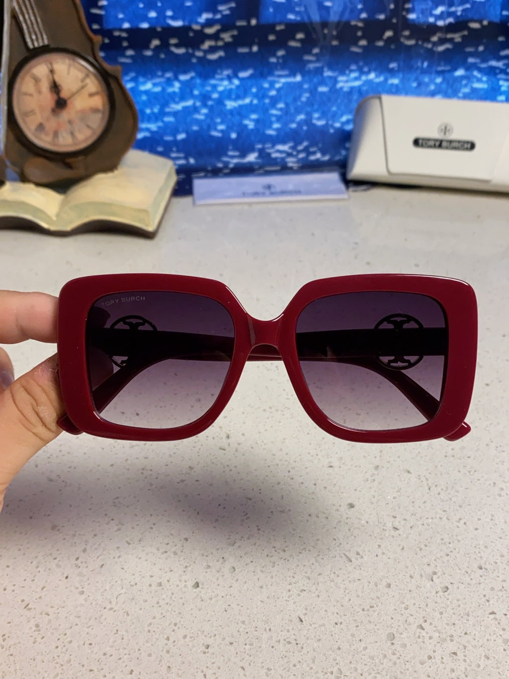 Burberry Square Red Lens Sunglasses for Women - detail image 4