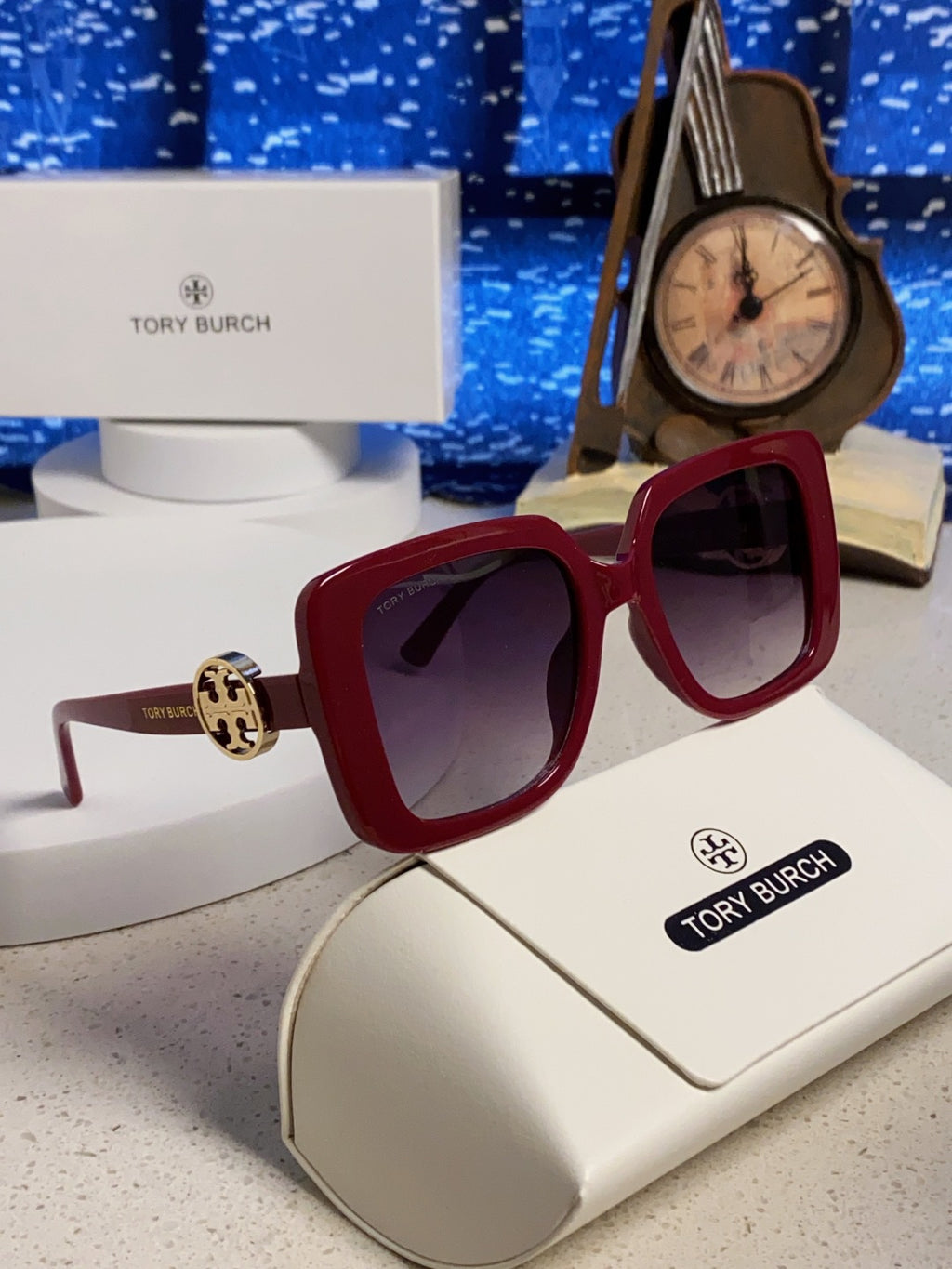 Burberry Square Red Lens Sunglasses for Women - detail image 10