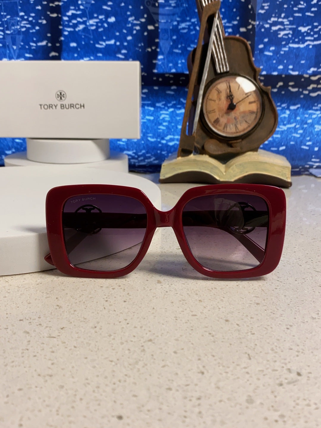 Burberry Square Red Lens Sunglasses for Women - detail image 9