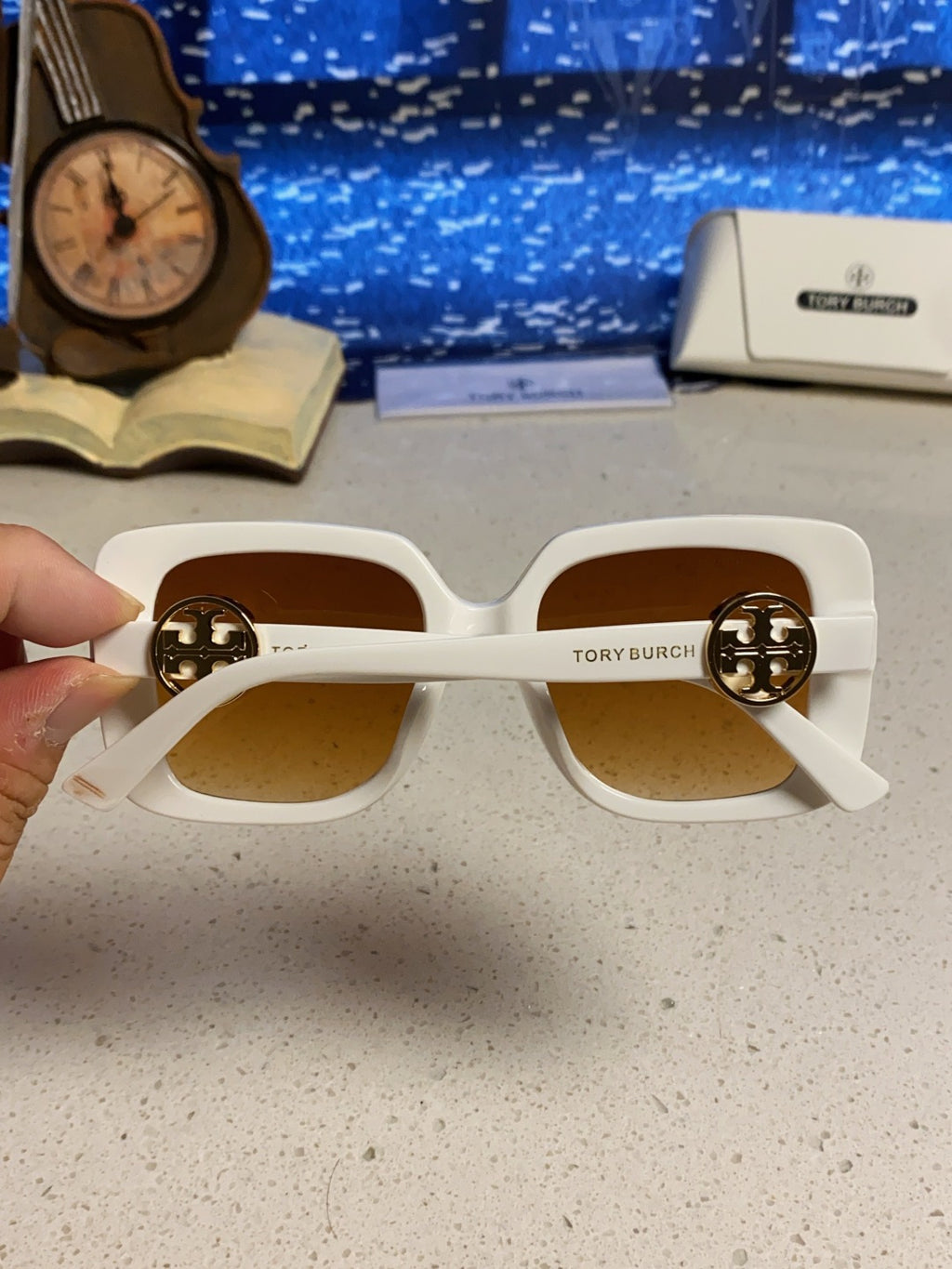 Burberry Square Brown Lens Sunglasses for Women - detail image 5