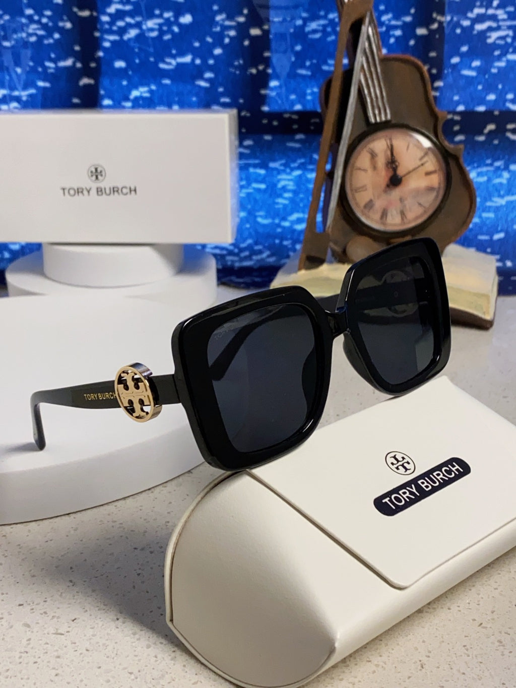 Burberry Square Black Lens Sunglasses for Women - detail image 10