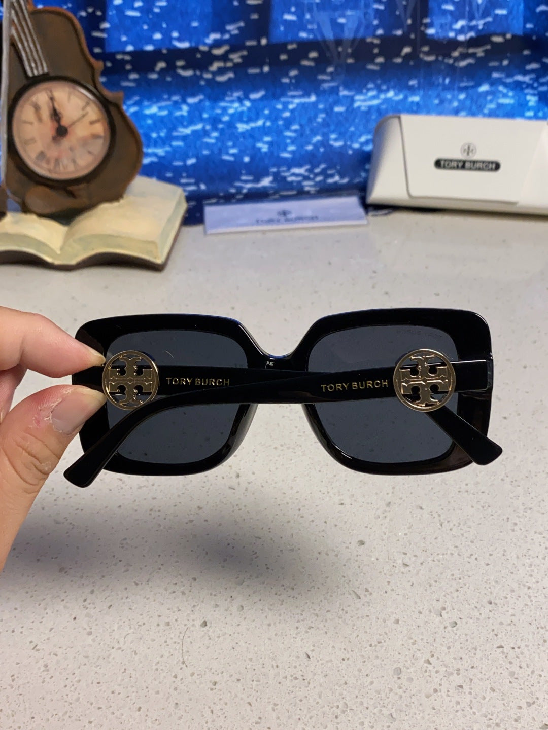 Burberry Square Black Lens Sunglasses for Women - detail image 5