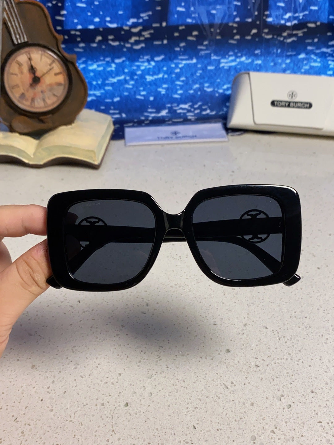 Burberry Square Black Lens Sunglasses for Women - detail image 4