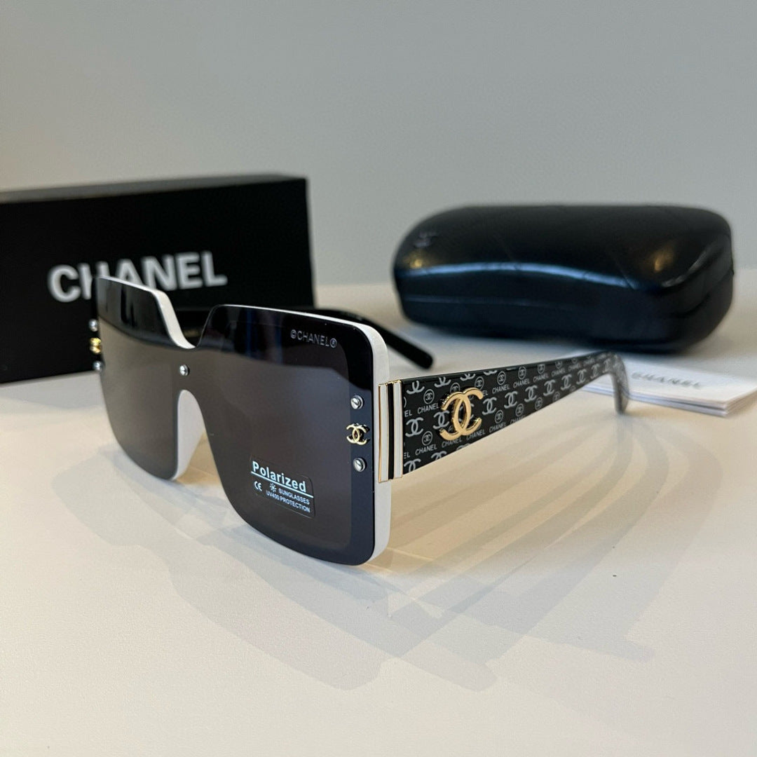 Chanel Polarized Fashion Black Lens Sunglasses for Men & Women - detail image 3