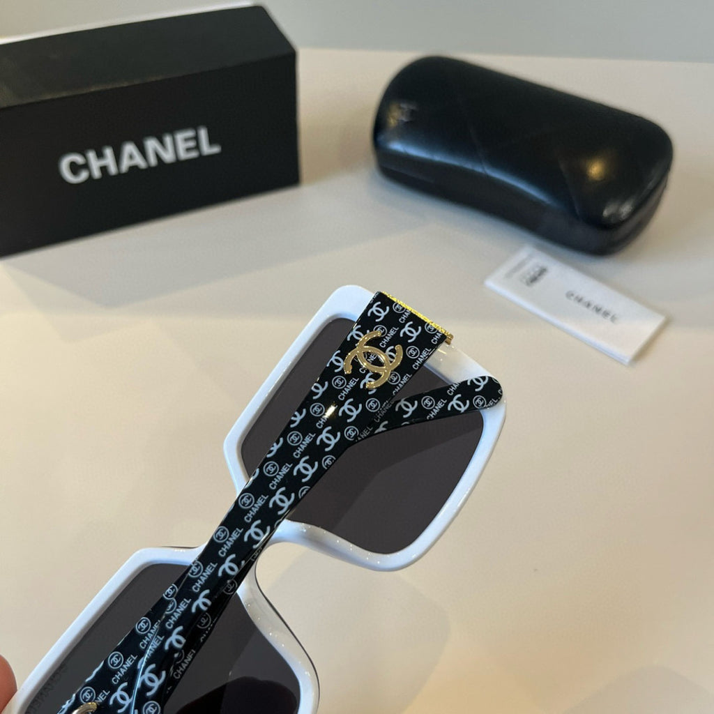 Chanel Polarized Fashion Black Lens Sunglasses for Men & Women - detail image 6