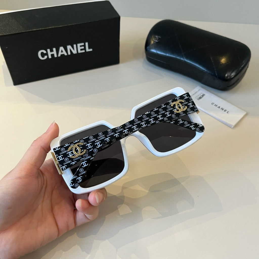 Chanel Polarized Fashion Black Lens Sunglasses for Men & Women - detail image 8