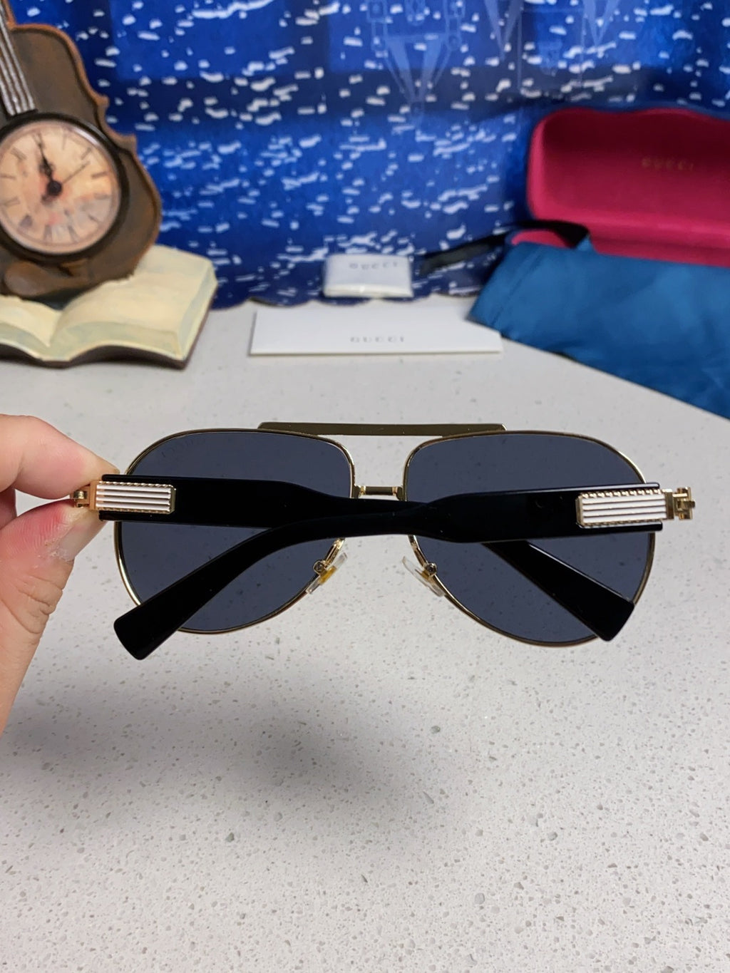 Gucci Aviator Silver Lens Sunglasses for Men & Women - 493337 - detail image 5