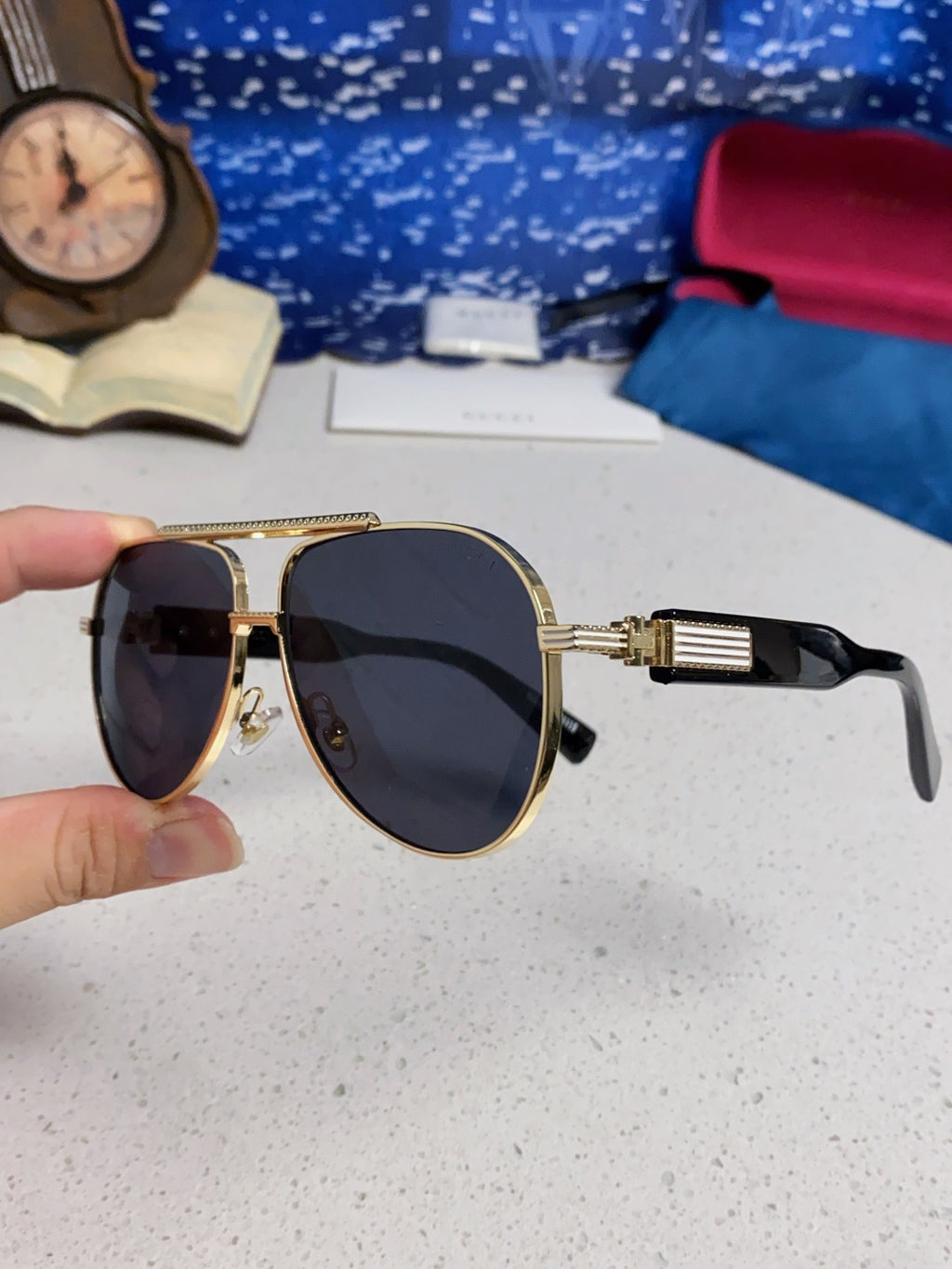 Gucci Aviator Silver Lens Sunglasses for Men & Women - 493337 - detail image 6