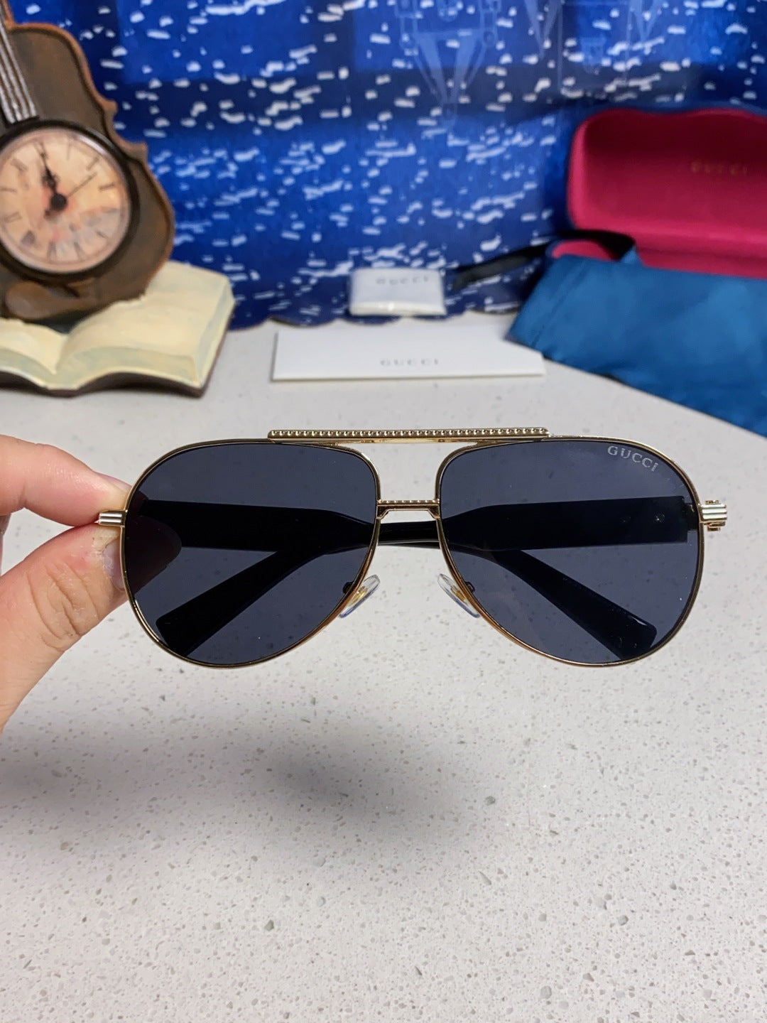 Gucci Aviator Silver Lens Sunglasses for Men & Women - 493337 - detail image 4