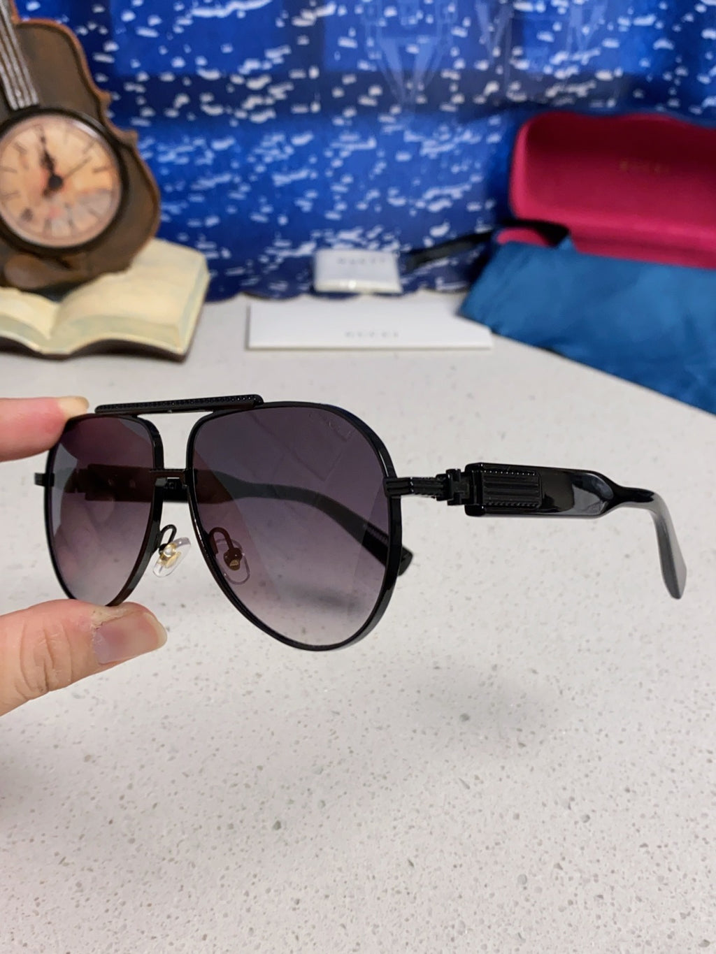 Gucci Aviator Silver Lens Sunglasses for Men & Women - detail image 6
