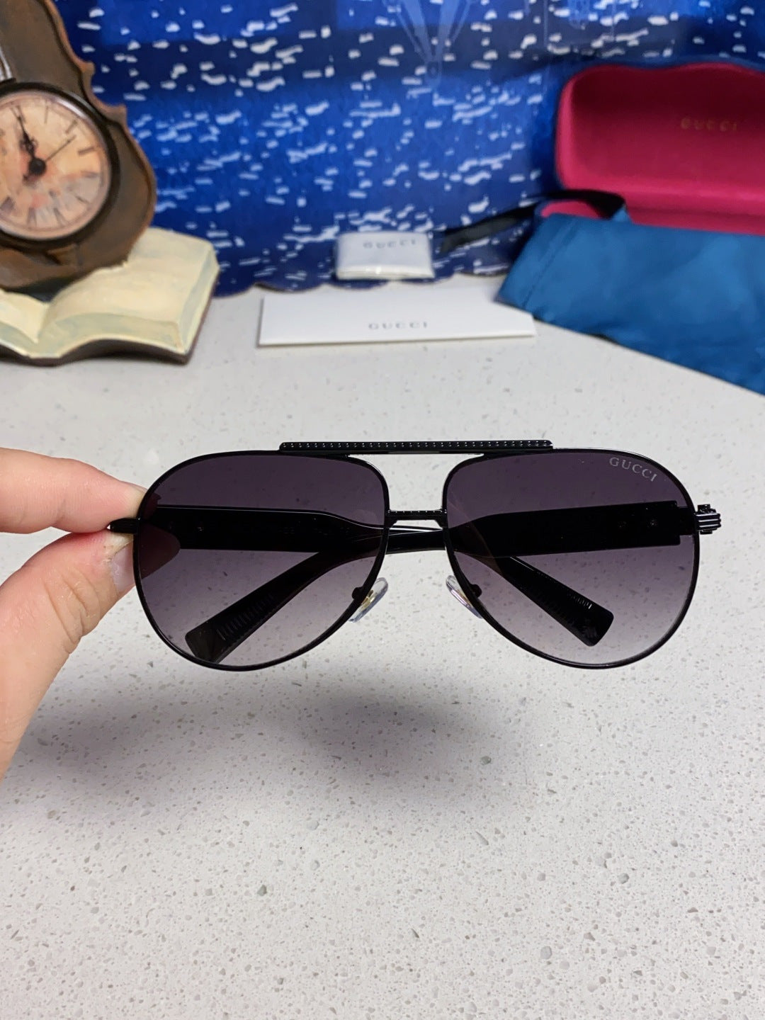Gucci Aviator Silver Lens Sunglasses for Men & Women - detail image 4