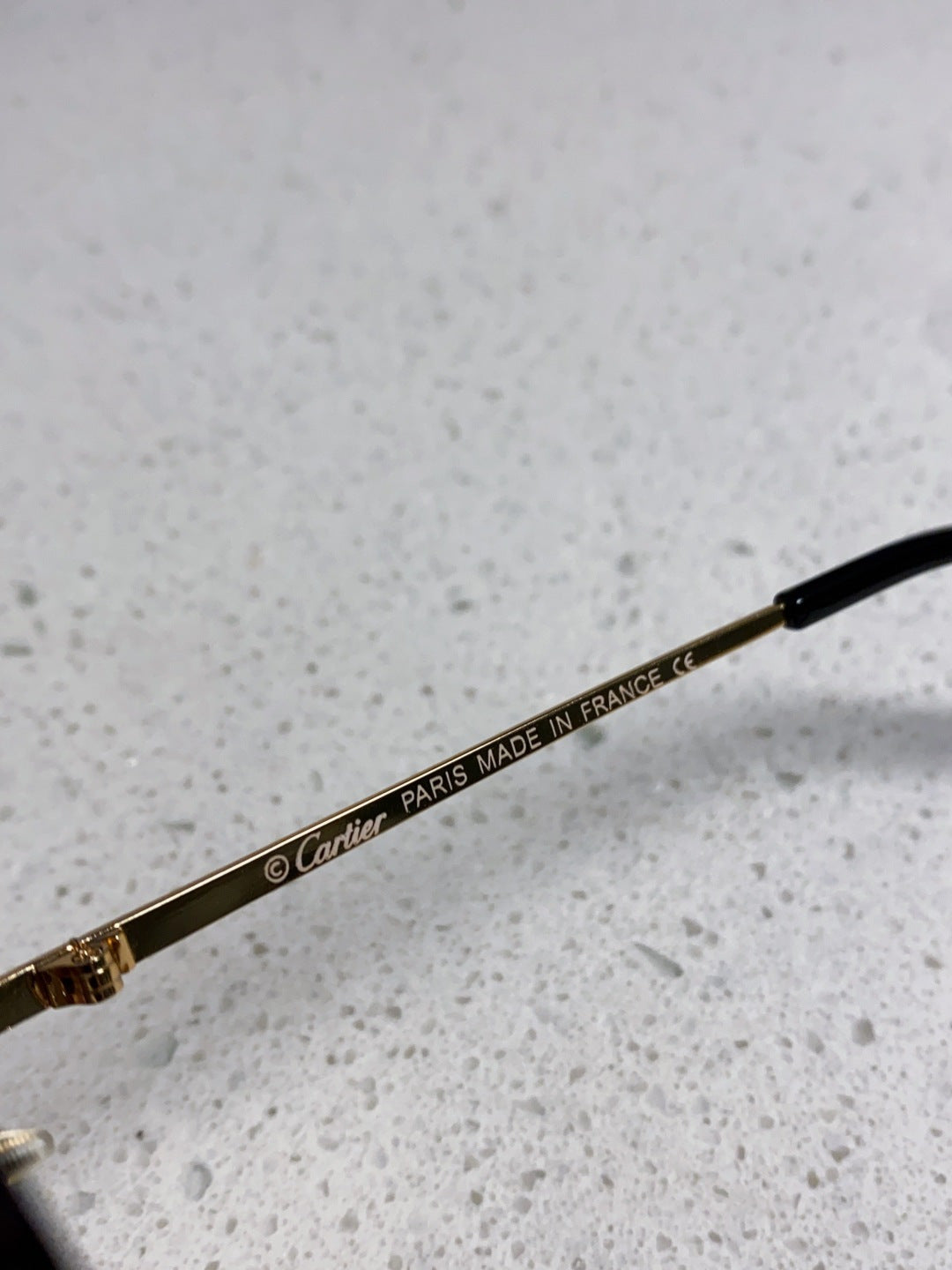 Cartier Metal Square Blue Lens Sunglasses for Men & Women - 487351 - detail image 8