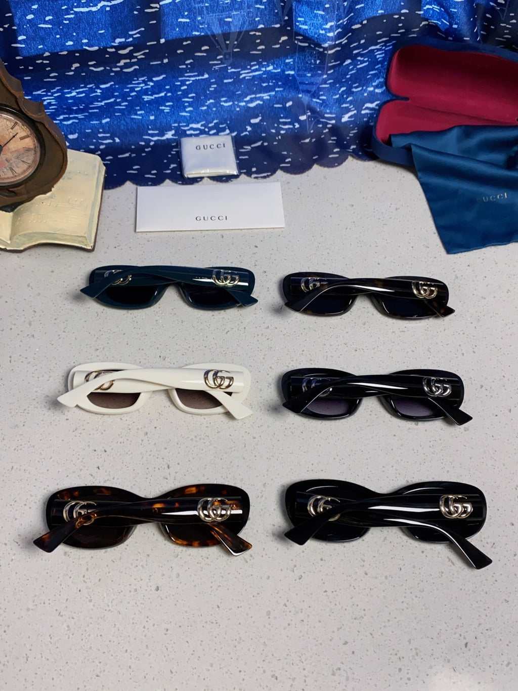 Gucci Oval Black Lens Sunglasses for Men & Women - 486320 - detail image 10