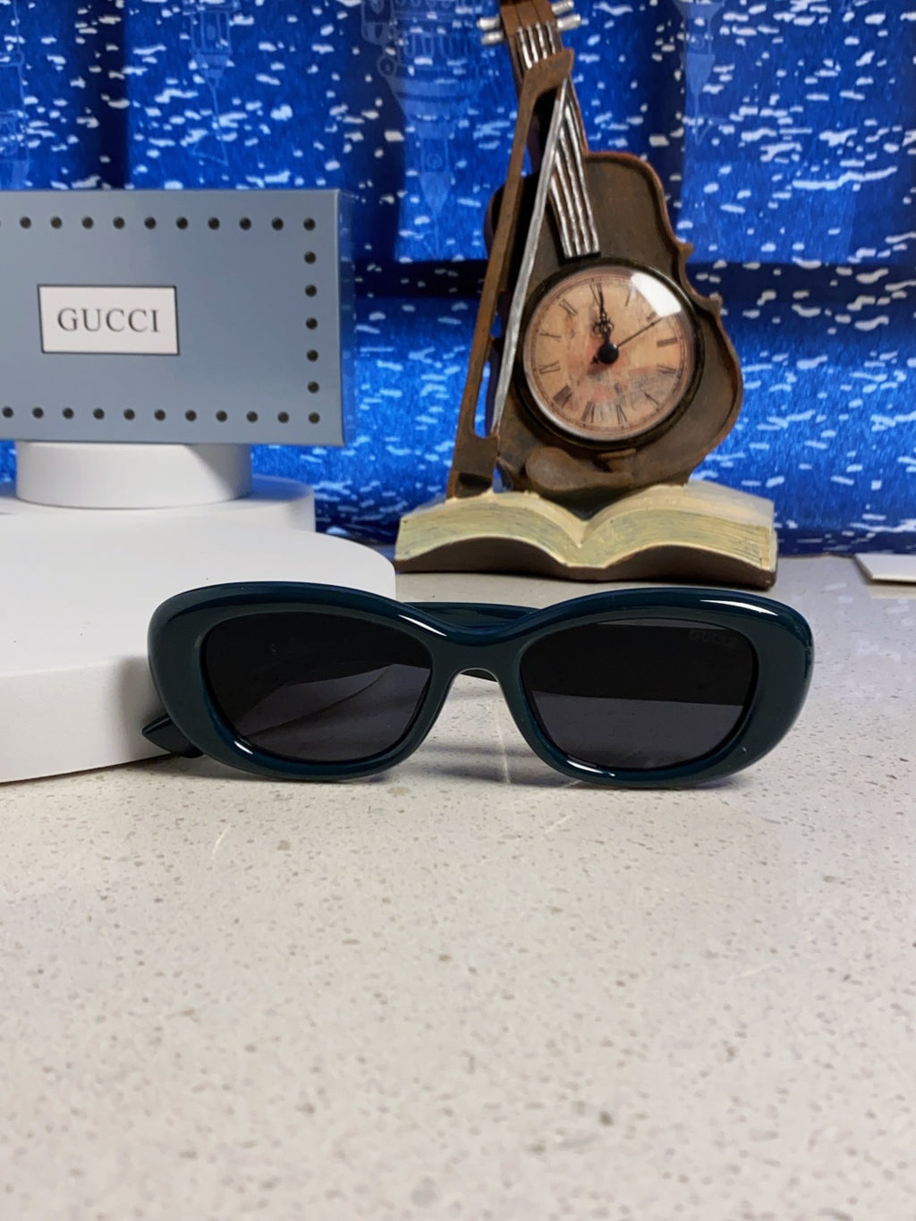 Gucci Oval Black Lens Sunglasses for Men & Women - 486318 - detail image 9
