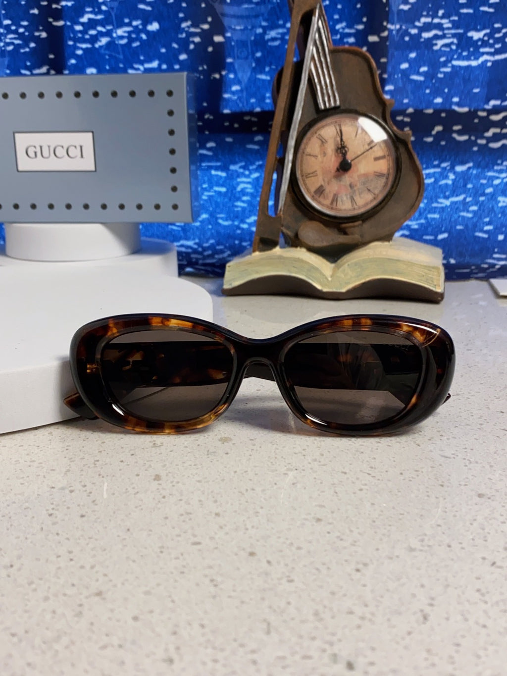Gucci Oval Black Lens Sunglasses for Men & Women - 486320 - detail image 8