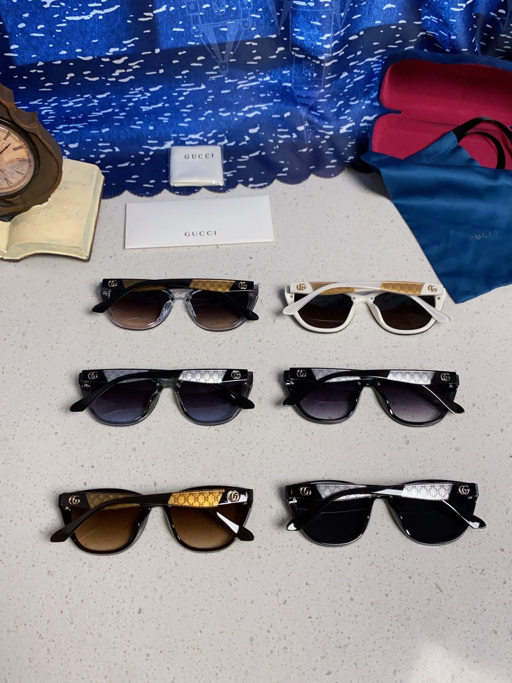 Gucci Cat-Eye Silver Lens Sunglasses for Men & Women - detail image 11