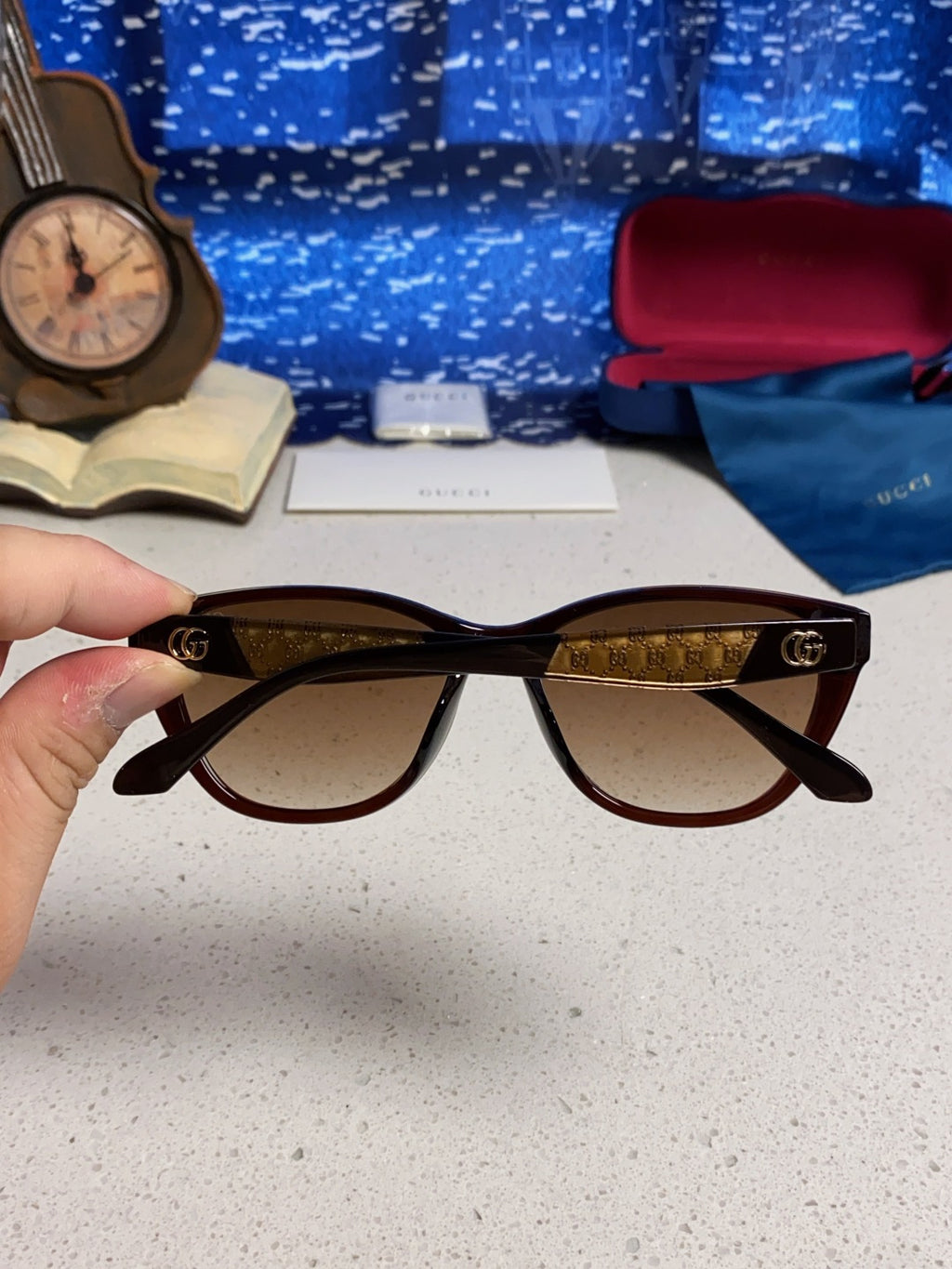 Gucci Cat-Eye Brown Lens Sunglasses for Men & Women - 486326 - detail image 5