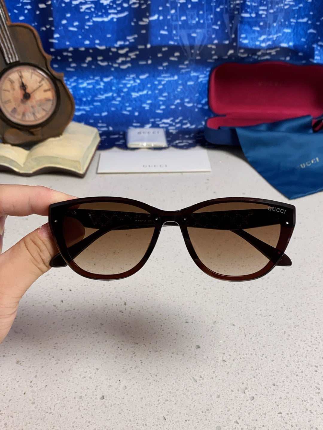Gucci Cat-Eye Brown Lens Sunglasses for Men & Women - 486326 - detail image 4