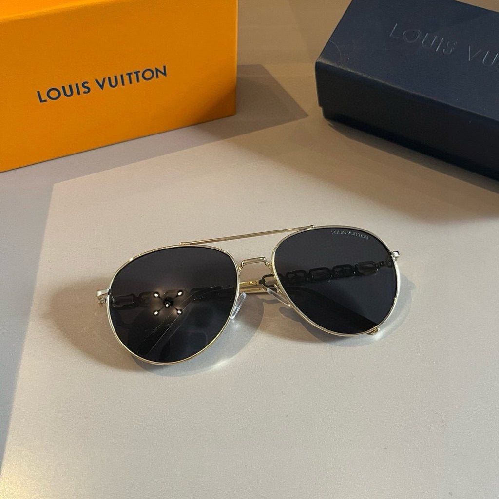 Louis Vuitton Aviator Gold Lens Sunglasses for Women - detail image 6